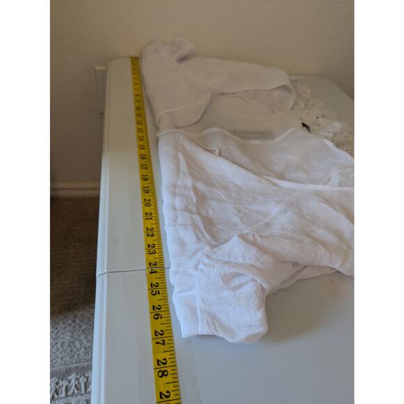 NWT Unique Spectrum White Boho Swim Cover Up Blouse Women 3X Tassel Crochet Lace - Picture 9 of 9